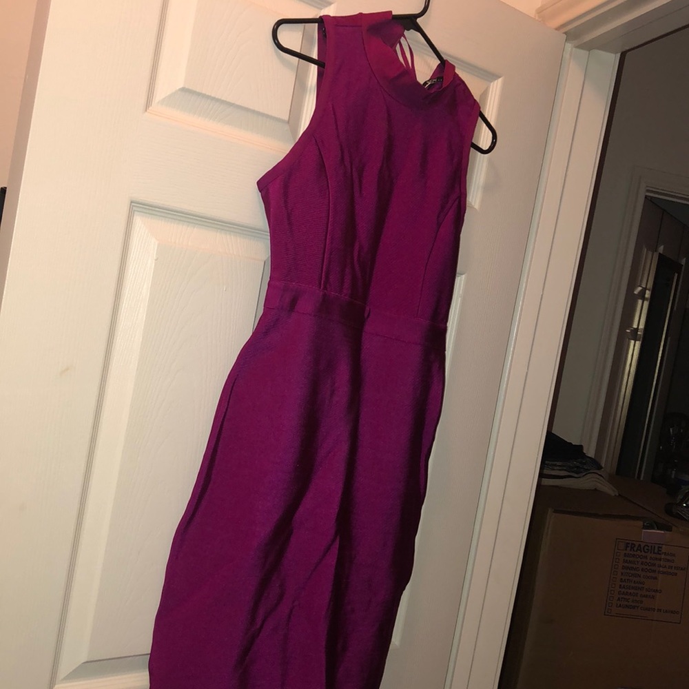 Fuchsia body con dress